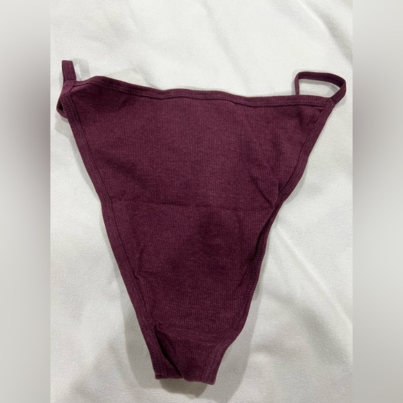 NEW NIP VS PINK victoria secret bikini panty underwear XL maroon butterfly - Picture 2 of 5